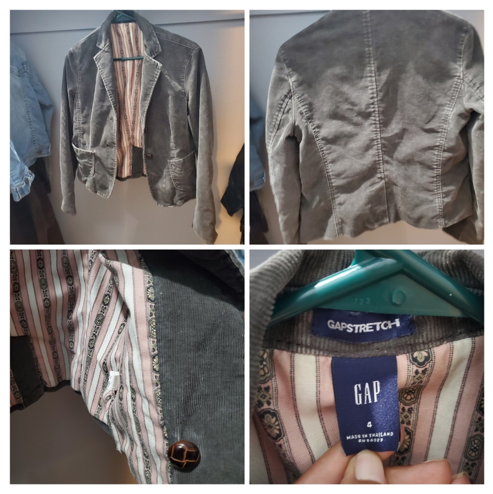 GAP stretch corduroy blazer.